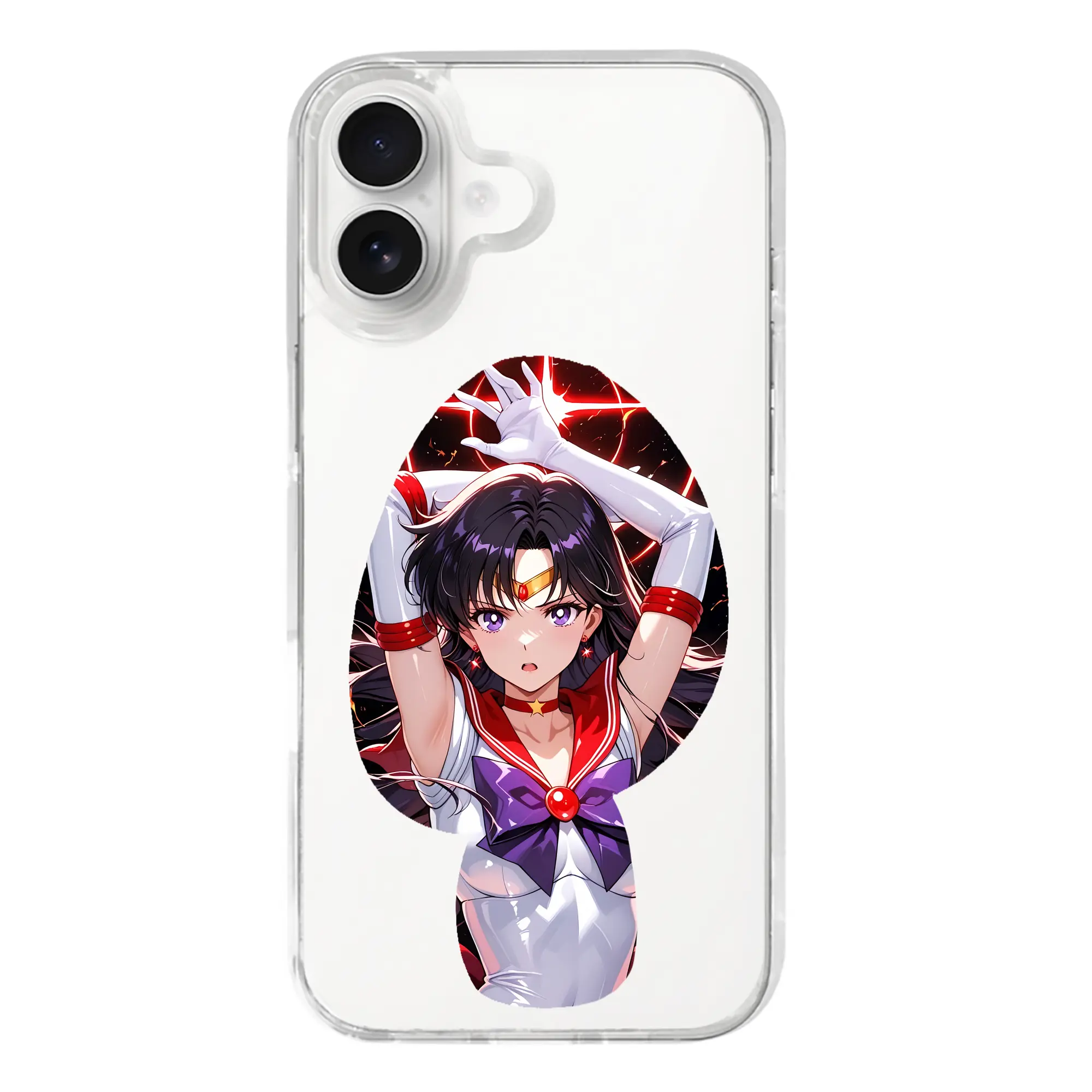 美少女戦士セーラームーン グッズ 火野 レイ - iPhone 17シリーズ 透明スマホケース – 薄型・耐衝撃・精密フィット保護カバー